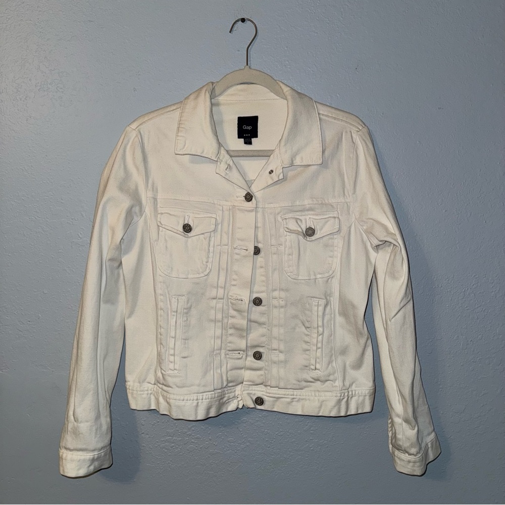 GAP Women's White Denim Jacket